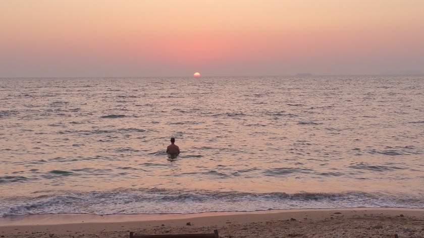 beach, thailand, Koh Lanta, sunset, swiming