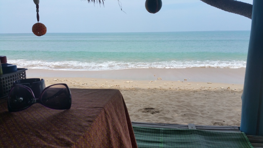 Breakfast, beach, andean sea, koh lanta, Thailand